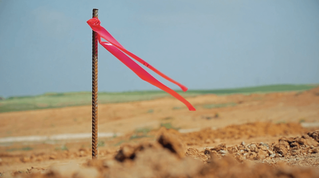 Presco marking tape in the field