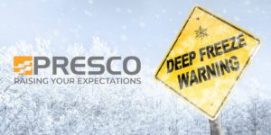 Sign Graphic saying Deep Freeze Warning