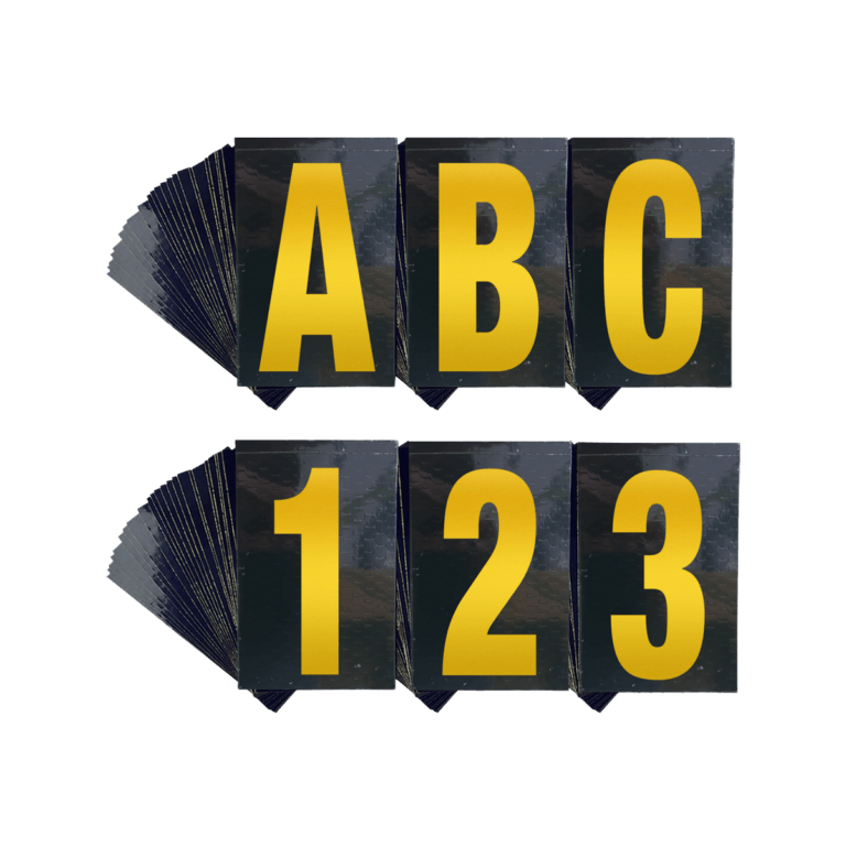 Low Temp Retroreflective Letters and Numbers Feature