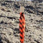 Patterned Roll Flagging Striped In The Field Orange Black