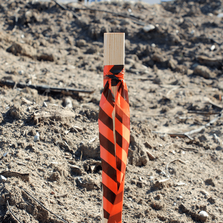 Patterned Roll Flagging Striped In The Field Orange Black