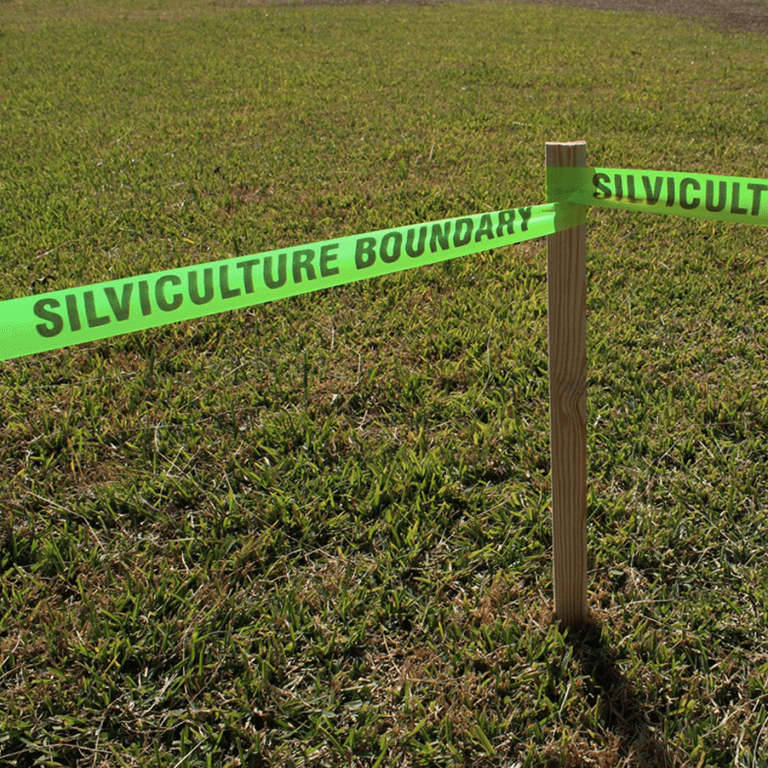 Printed Roll Flagging In The Field Silviculture Boundary