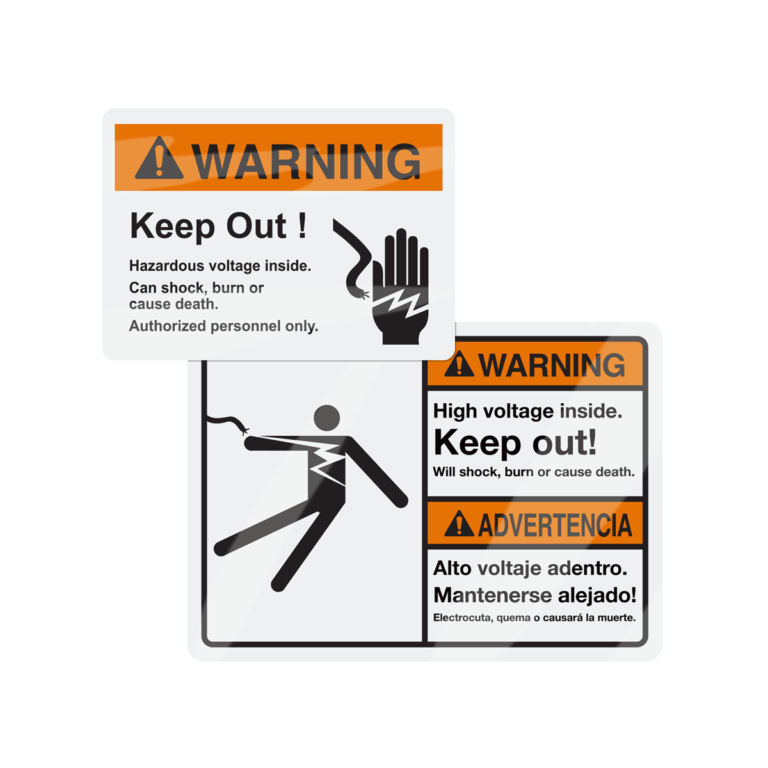 High Voltage Warning Labels