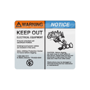 Transformer Labels Warning Notice