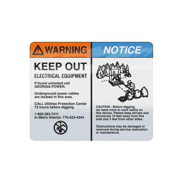 Hazardous Voltage Transformer Labels Trident Solutions