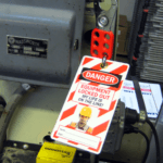 OSHA ANSI Compliant Tag on a power box