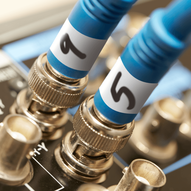 Write on wire cable marker books used in the field to mark one wire as #9 and the other as #5