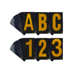 Tabbed Reflective Numbers & Letters