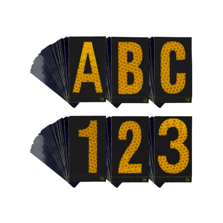 Tabbed Reflective Numbers & Letters
