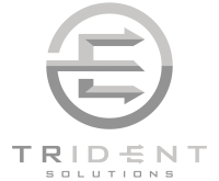 Trident Solutions Vertical. Gray Logo